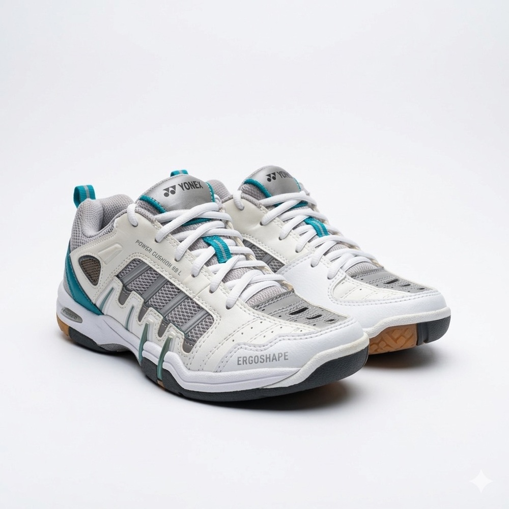 Yonex Power Cushion 99 L badminton Court Shoes White Teal Women's 5.5